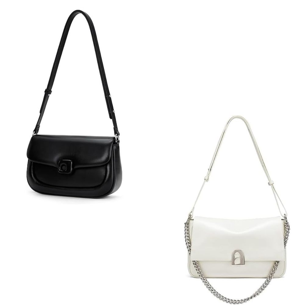 La Festin Compact Textured Crossbody Purses For Adjustable Strap Strap